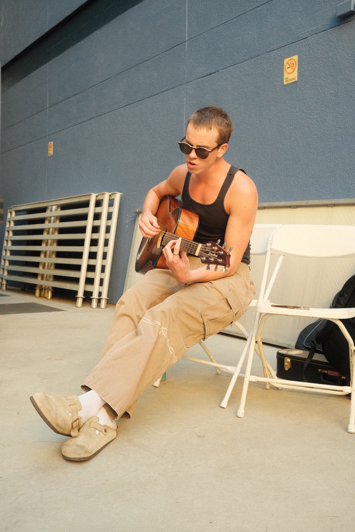 Musician playing guitar