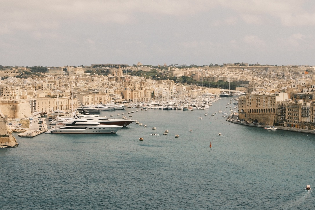 Harbor view of a coastal city