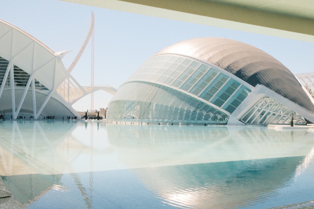 Futuristic curved museum architecture